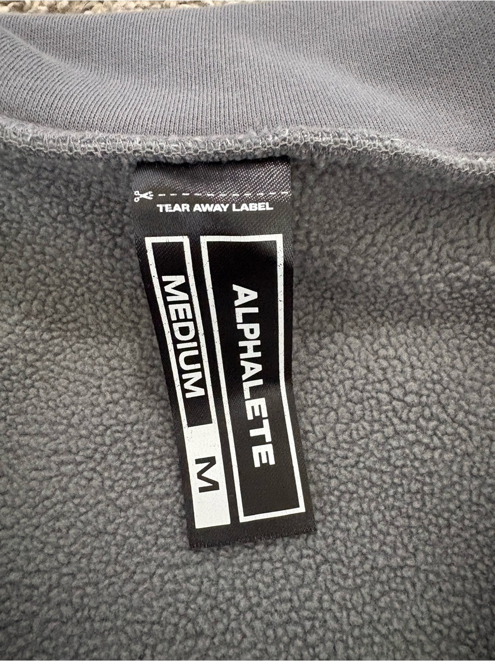 Alphalete Men's Grey Zip-Front Sweater Jacket - Picture 4 of 6